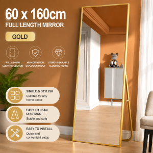 HD High-Quality Full Body Mirror Floor Mirror Dressing Mirror With Stand Beauty Girl Wave Mirror Bedroom Cream Style for Living Room Bedroom 150cm/160cm/170cm