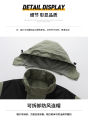 FUGUINIAO Men's Windbreaker Jacket and Autumn Hoodie Detachable Hat. 
