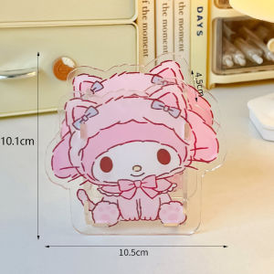 Kawaii Sanrio Hello Kitty ผู ้ ถือปากกาอะคริลิค Kuromi My Melody Cinnamoroll ปากกาคอนเทนเนอร ์ มัลติฟังก ์ ชั ่ นเดสก ์ ท ็ อปเครื ่ องเขียน Organizer กล ่ องเก ็ บ