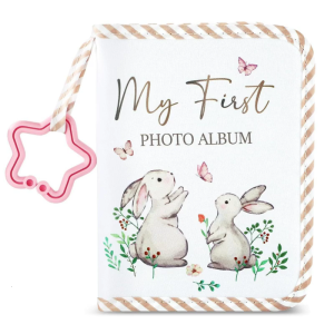 Album ảnh vải an toàn màu nước thiết kế thỏ Vật liệu Oxfords để bảo quản Bộ nhớ kỳ nghỉ gia đình