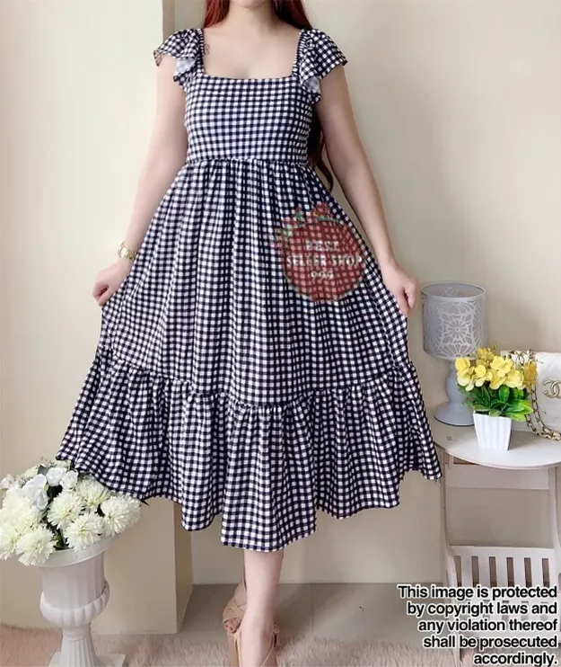 BEST SELLER SHOP 999 REGULAR PLUS SIZE YASMINE VINTAGE CUTE MIDI KOREAN  DRESS (S-SEMIXL)