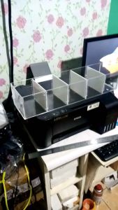 AQUARIUM SOLITER CUPANG ACRYLIC MODEL 5 RUANG PLUS TUTUP 45X12X9 CM