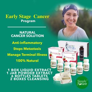 PPARS Cancer Early Stage Program - Highest Concentration Natural PPARs Agonist Anti-Cancer Chemotherapy Protection Immune System Activator & Booster Natural Management of Blood Cholesterol & Blood-Sugar Diabetes EczemaPsoriasis by SimplyNature