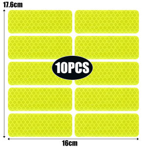 10 cái nhãn dán xe phản quang xe hơi phổ biến xe tải an toàn ban đêm lái xe Bumper Dải cảnh báo phản quang xe máy ngoại thất xe hơi chống va chạm dải băng
