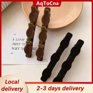 [COD] AqToCna Ship within 24 hours Forehead Flock Braided Hair Clip Accessory New Solid Color Braided Hair Clips Small Fragrant Hair Clip Shredded Hair Bangs Clip