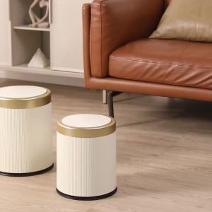 New Trash Can for Living Room Home Use Light Luxury High-end Storage Bin Large Capacity Bathroom Dual Bin with Lid for Miscellaneous Items