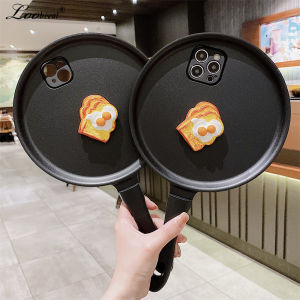 Cute Frying Pan 3D Cartoon Case for Samsung Galaxy S23 Ultra S22 S21 Plus S23Ultra Funny Egg Bread Pot Shockproof Hard Cover