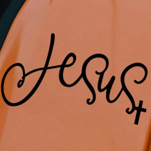 Jesus Cursive Cross Thin Sticker for Motorcycle Decals Waterproof Stickers Religious Motor Decal