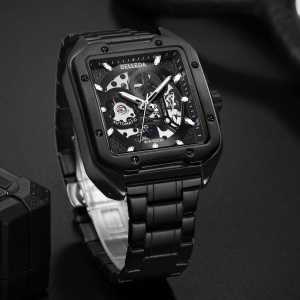Jam Tangan Pria Belleda 9572 Rantai Automatic Anti Air 50 Meter Luxury Watch