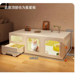 【SG Stock】Cat Cage Villa with Toilet Drawer Integrated Indoor Large Free Space Living Room One Bathroom Household Cage