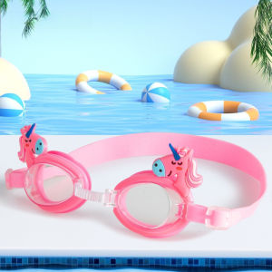 Cartoon Kids Swimming Goggles Anti-fog Adjustable Foldable Childrens Swimming Glass