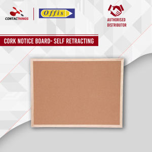 OFFIS Cork Notice Board 1200x900mm Wood Frame (Self Retracting/Recovering Material) - OFI8360150K