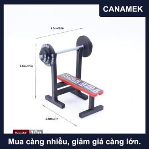 【CANAMEK】 1pcs mini DIY búp bê nhà máy chạy bộ trang trí tạ giường nằm Báo Chí Barbell mô hình 1:12 Dollhouse thiết bị tập thể dục