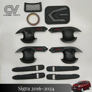 Paket Cover Handle Outer Pintu Tutup Tangki Mobil Sigra 2016-2024 Hitam Doff