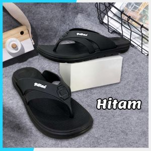 Sandal Jepit Wanita Hitam Kekinian Korea Terbaru Lucu EVA Sendal Wanita Elegan Teplek Casual Motif Tinggi Cewek Anti Slip