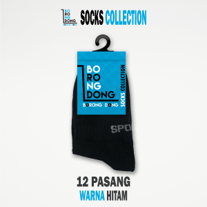 12 Pasang  New Sport Kaos Kaki Olahraga Pria Model Terbaru