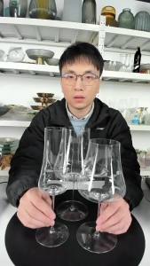 แก้วไวน์คริสตัลบางเฉียบป้องกันไอออน แก้วไวน์สำหรับงานเลี้ยง แก้วไวน์อเนกประสงค์ แก้วไวน์ภูเขาไฟ Grand Cru Bordeaux แก้วแชมเปญ