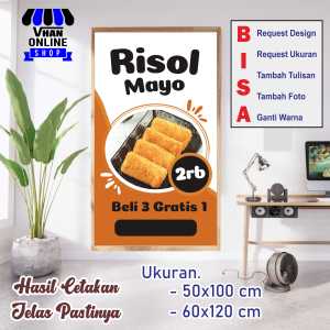 Spanduk Banner Unruk Usaha Jualan Risol Mayo Keren