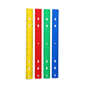 12Inch Rõ Ràng Đầy Màu Sắc Cai Trị Với Inch Và Cm Quy Mô Toán Học thước đo Với Lỗ Cho Sinh Viên Giáo Viên Vẽ