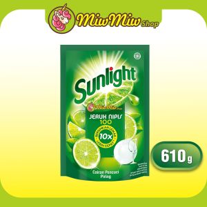 SUNLIGHT Jeruk Nipis 100 Sabun Cuci Piring Buah & Sayur – Kemasan Refill Pouch (90ml/ 210ml/ 635ml)