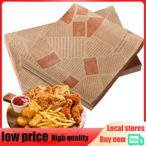 500Pcs Waxed Deli Paper Sheets 25x25cm Basket Liners Food Picnic Paper Sheets for Sandwich Burger Greaseproof Food