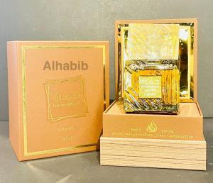 Original Khamrah & Khamrah Qawah Perfumes by Lattafa 100ML aromatic and spicy fragrance for both men and women. It opens with top notes of cinnamon nutmeg and bergamot leading to a heart of dates praline tuberose and mahonial