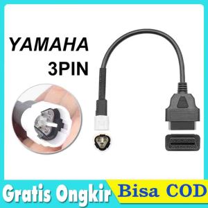 Kabel Obd2 Yamaha Fault Scanner Kabel Diagnostik Diagnosa 3 Pin Ke OBD2 Cocok untuk Yamaha X-MAX N-MAX MT-125