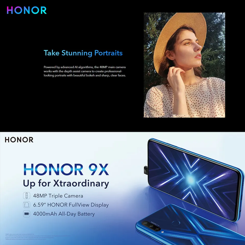 Original Honor 9X Smartphone 6.59-inches IPS-LCD Fullview Screen 12nm Kirin  710F Chipset GPU Turbo 3.0 Octa-core 4GB RAM+128GB ROM Smart Phone | Lazada