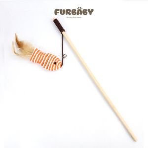 Mainan Kucing Anjing Stick Wooden Mainan Interaktif Kucing Kayu