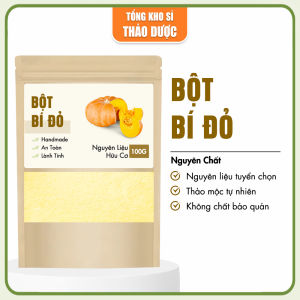 Bột bí đỏ 100g bột bí ngô nguyên chất sấy lạnh dùng làm bánh nấu cháo súp bột ăn dặm cho bé