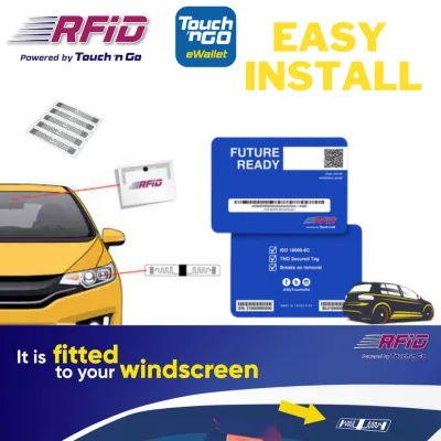 Ready Stock Touch n Go Self-Fitment (DIY) RFID Tag Sticker Toll RFID Touch and Go Car Murah PLAZA TOLL SMART TAG MAXTAG Accessories