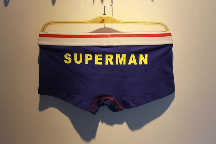 Cartoon Superman Underwear Foreign Trade Men's Underwear Men's Cotton er  Low Waist Wholesale