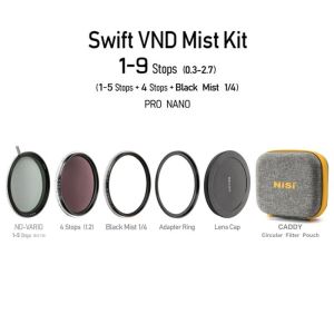NiSi Swift hệ thống adsorbable Kính lọc tròn Bộ điều chỉnh ND1-5 5-9 1-9 dừng Đen sương UV IR cắt Bộ Bộ lọc kính lọc máy ảnh Kit Swift thêm vào Kit Swift VND Kit Swift VND Mist Kit 67mm/72mm/77mm/82mm/95mm tfcplaystore