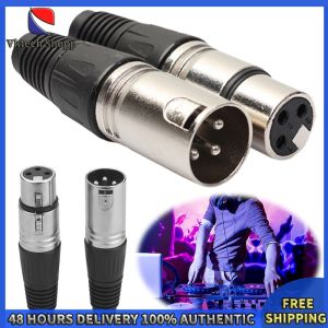 Vktech 20pcs 3 Pin Plug Connector Zinc Alloy Cannon XLR Adapter Mount
