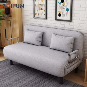 ★8888★ DOUBLE SIZE Foldable Reclining Convertible Sleeper 120 Wide Sofa Bed Lounge Couch Pillow