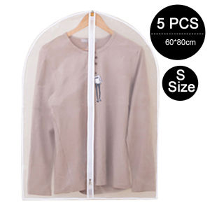 Clothes Dust Cover Extra Thick Dust Proof Reusable Transparent Wardrobe Garment Organizer Clothes Dust Cover