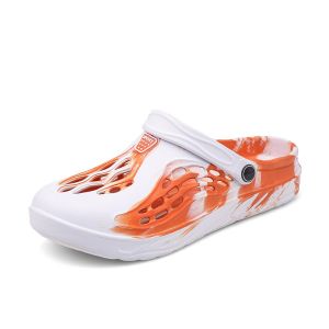 TRSOYE Mens Hole Shoes Breathable Non-slip Beach Shoes Baotou Loose Sandals Large Size 40-45