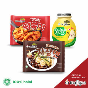 BUNDLE - Mujigae by Wonhae Topokki Mujigae Jajangmyeon & Mujigae Banana Milk Original