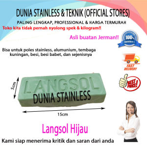 Langsol Batu Hijau Poles Stainless Steel