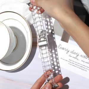 สาย สําหรับ Apple Watch 7 สายนาฬิกา สีใส สาย for Apple watch 7 เคส 41mm 45mm ใส เคสซิลิโคน เคสนาฬิกาข้อมือ แบบ อุปกรณ์เสริมสม