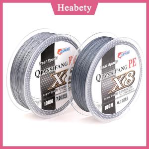 Heabety  100M 8 Sợi PE Bện Dây Câu Cá Multifilament Mạnh Mẽ Câu Cá Dòng Du Lịch Bền Biển Suối Dây Câu Cá
