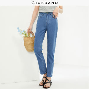 GIORDANO Women Jeans Mid Rise Five-Pocket Lightweight Denim Jeans Quality Stretchy Simple Fashion Casual Denim Pants 13414308