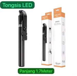 TONGSIS TRIPOD / TONGSIS BLUETOOTH 3 IN 1 LED 360 SELFIE PANJANG 17 METER