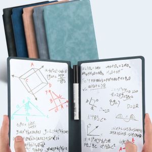 CHENJIE Portable School Office Supplies Leather Weekly Planner A5 With Whiteboard Pen Erasing Cloth Writing Board Whiteboard Notebook Memo Pad