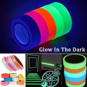 6 Colors Luminous Tape Fluorescent Night Self-adhesive Glow In Dark Film Sticker Safety Security Stage Decor Home Decoration