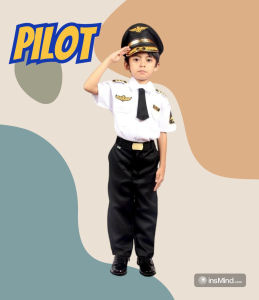 Baju Profesi Anak Pilot – Kostum Pilot Laki-Laki Usia 3–12 Tahun