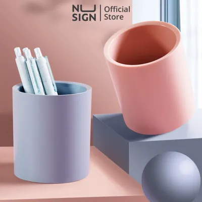 Ống cắm bút để bàn Nusign - Chất liệu nhựa cao cấp - Xanh dương/Hồng 1 chiếc - NS023