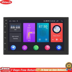 【Ready】【Vktech】7/9/10 Inch GPS Car Audio Android 13 4GB RAM+32GB ROM FM Navigation Auto Radio Stereo Touch Screen Car Multimedia Player