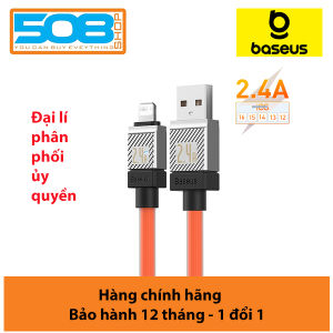 Cáp sạc nhanh truyền dữ liệu cho Ai-phôn Ba-se-us CoolPlay Series Fast Charging Cable USB to Lai-nin 2.4A Thiết kế chắc chắn và bền bỉ và Tính năng Smart Trickle thông minh