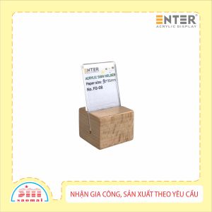 Kệ 1 mặt mica đế gỗ Enter FG-08